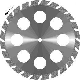Diamond Disc "PLASTER 8 HOLES", Double Sided