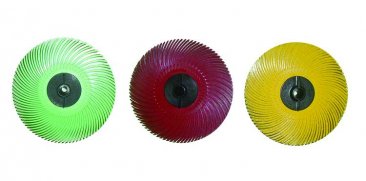 3" Radial Al/Ox impregnated Plastic Brushes