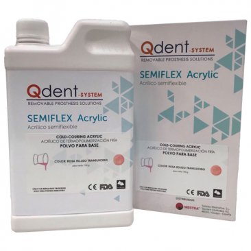 Qdent Semiflex Base Acrylic - Liquid 1 litre